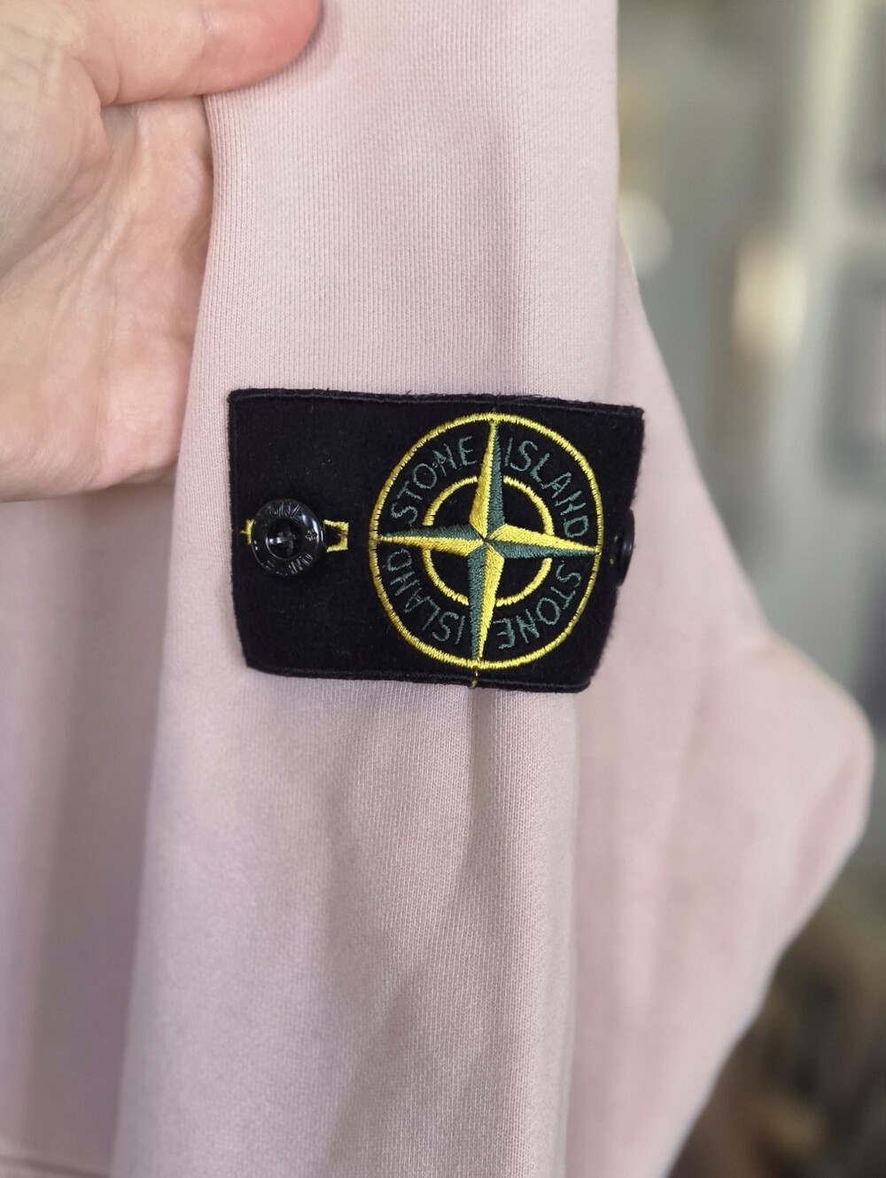 Stone Island Men's Organic Cotton Fleece Hooded Sweatshirt - Antique Rose - Picture 2 of 8